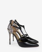 Ted Baker Exotic Leather Cut Out Court Shoes