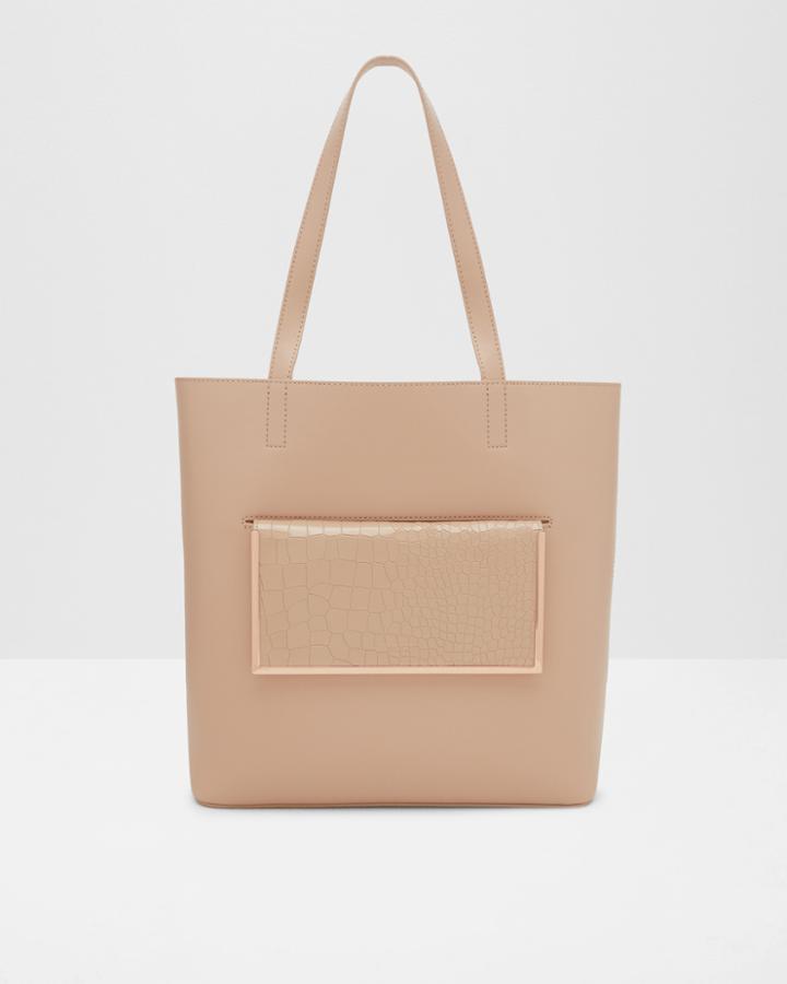 Ted Baker Metallic Trim Leather Shopper Bag And Purse