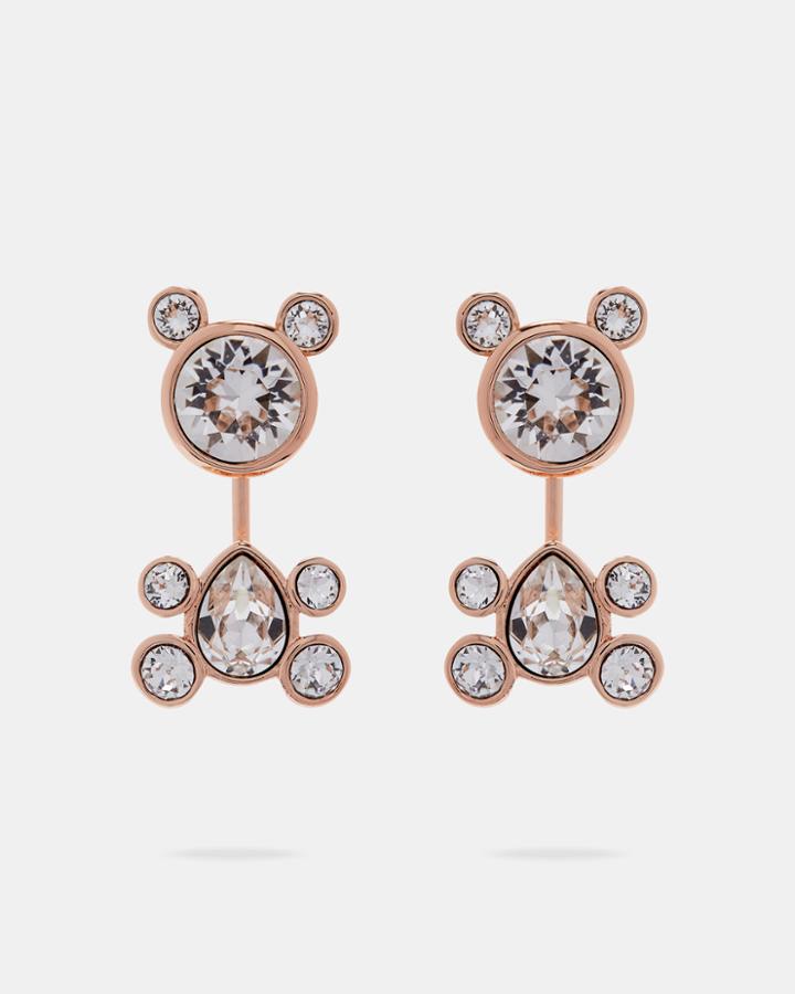 Ted Baker Crystal Bear Earrings Clear