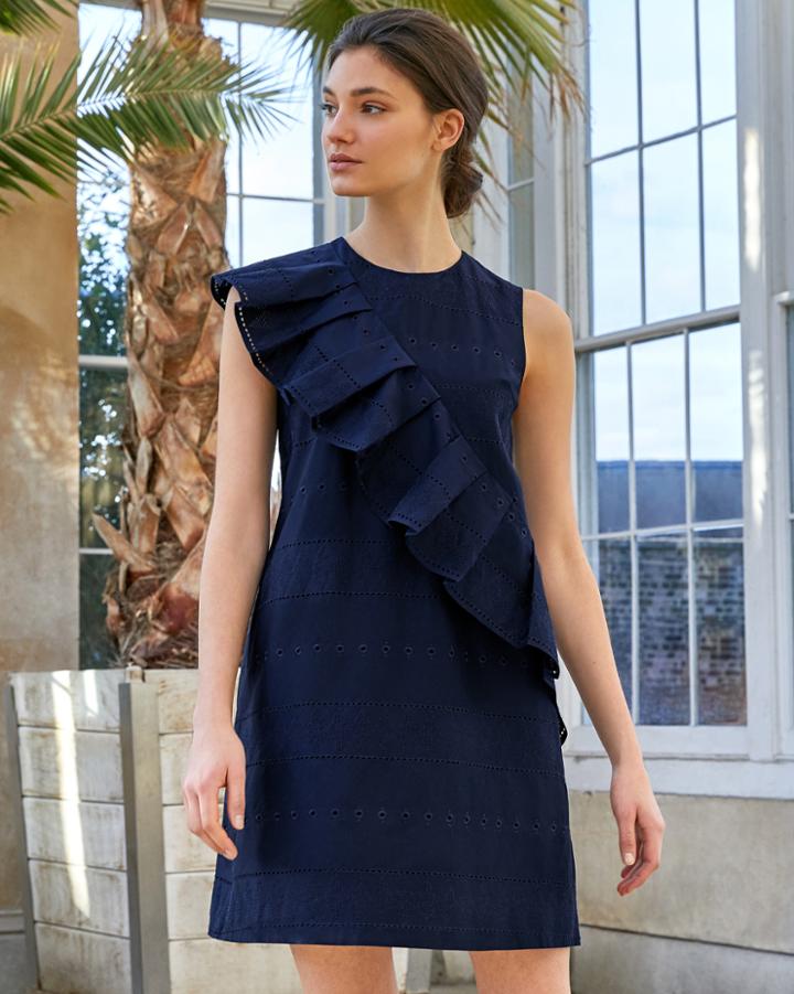 Ted Baker Oversized Ruffle A-line Cotton Dress