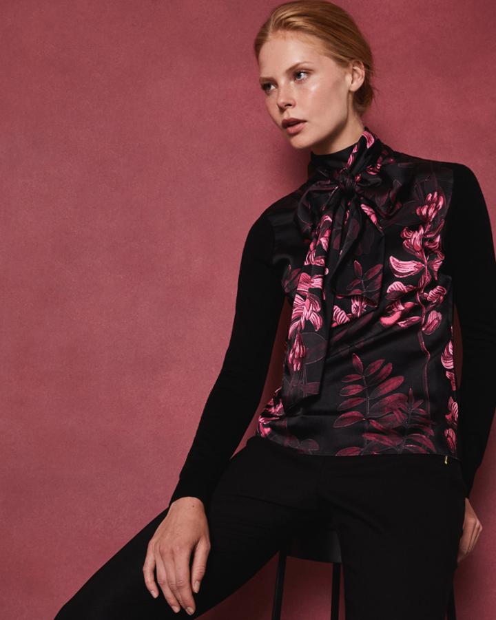 Ted Baker Splendour Bow Neck Knit Top