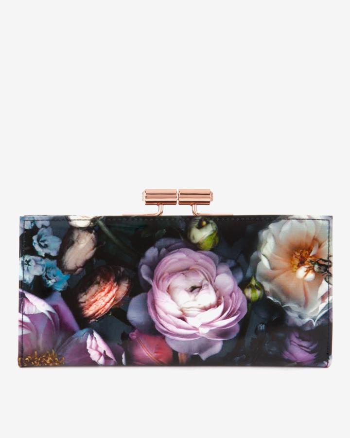 Ted Baker Shadow Floral Leather Matinee Purse Mid