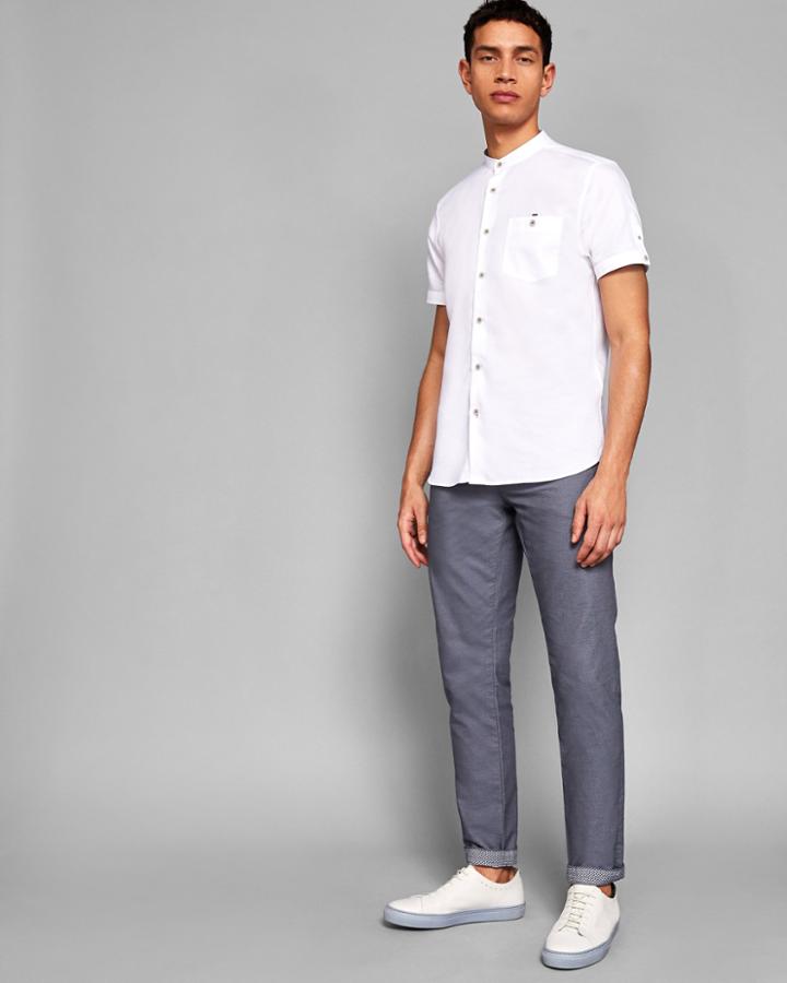 Ted Baker Mini Design Slim Fit Cotton Pants