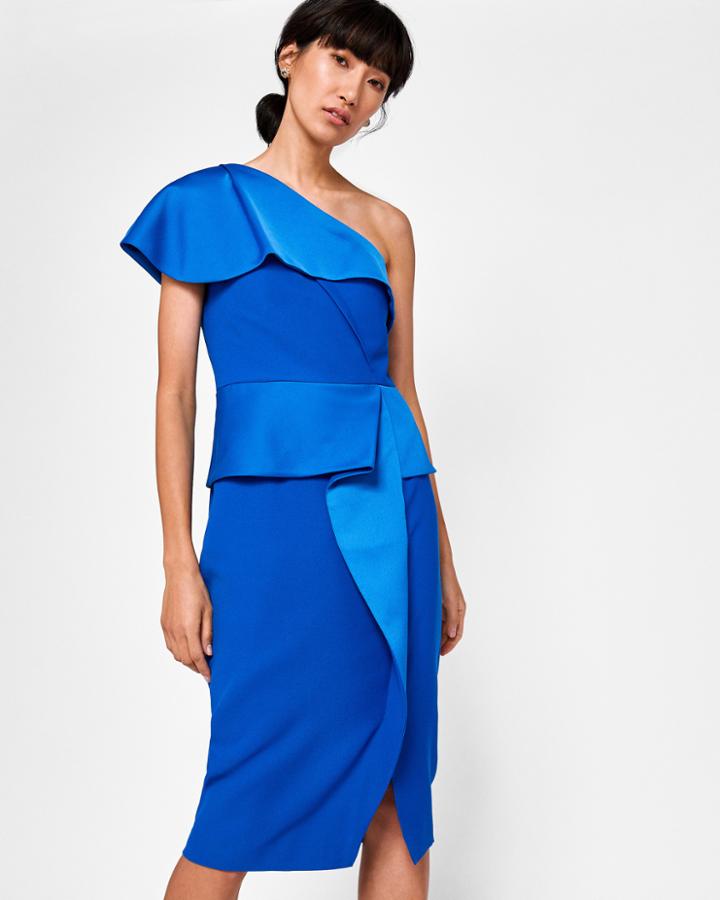 Ted Baker Asymmetric Peplum Dress