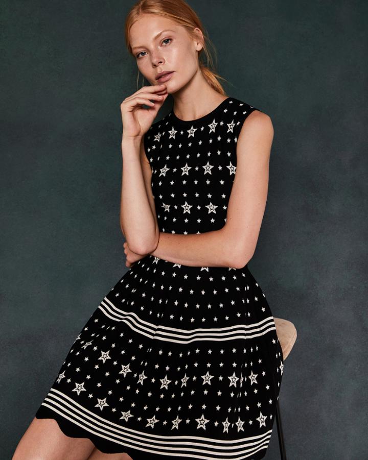 Ted Baker Star Jacquard Knit Dress