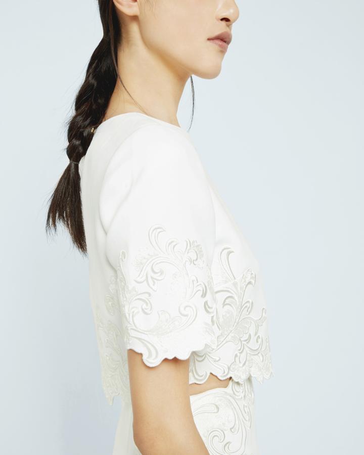 Ted Baker Embroidered Crop Top