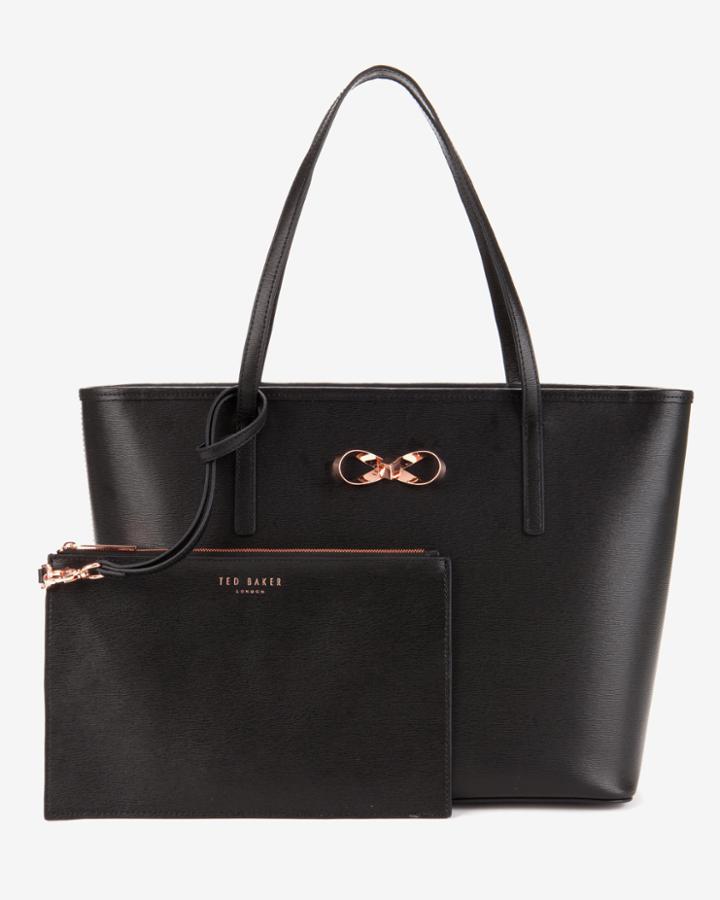 Ted Baker Bow Detail Leather Shopper Bag