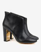 Ted Baker Leather Plaque Detail Heeled Boots