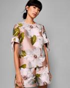 Ted Baker Chatsworth Bloom Bow Sleeve Top