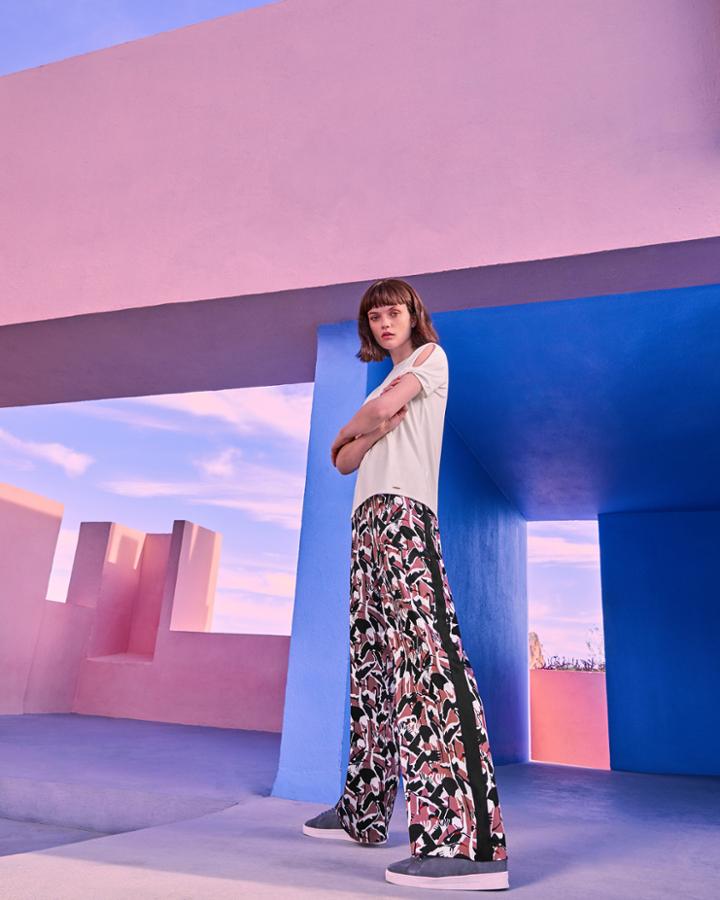 Ted Baker Crane Print Wide Leg Pants