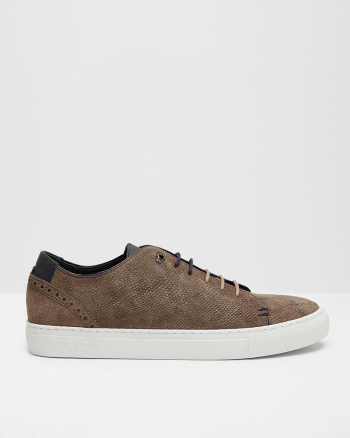 Ted Baker Leather Brogue Sneakers Suede