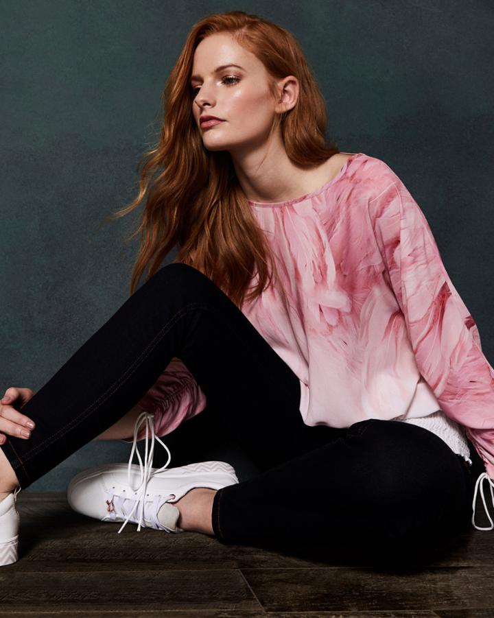 Ted Baker Angel Falls Sheared Sleeve Top