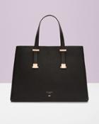 Ted Baker Micro Bow Crosshatch Leather Tote Bag