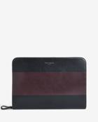 Ted Baker Striped Leather Document Bag