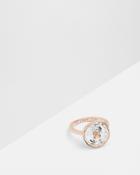 Ted Baker Crystal Button Ring Clear