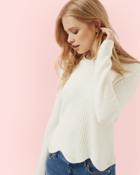 Ted Baker Scalloped Edge Ribbed Sweater