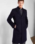 Ted Baker Windowpane Check Wool-blend Overcoat