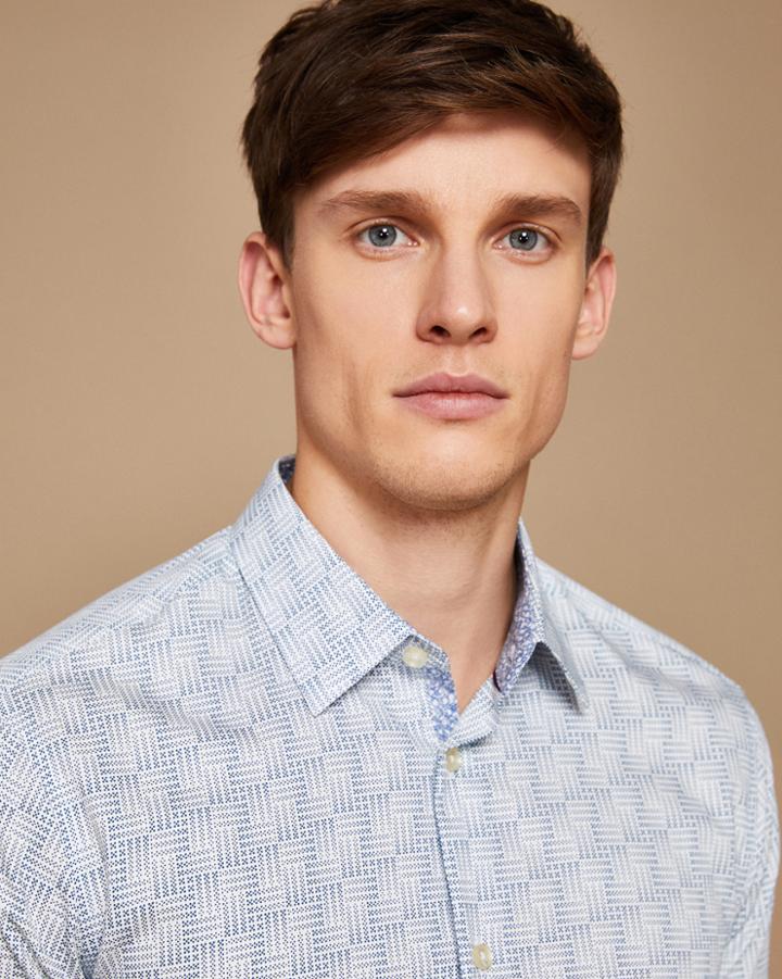 Ted Baker Classic Fit Geo Print Shirt
