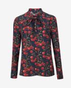 Ted Baker Cheerful Cherry Pussy Bow Shirt
