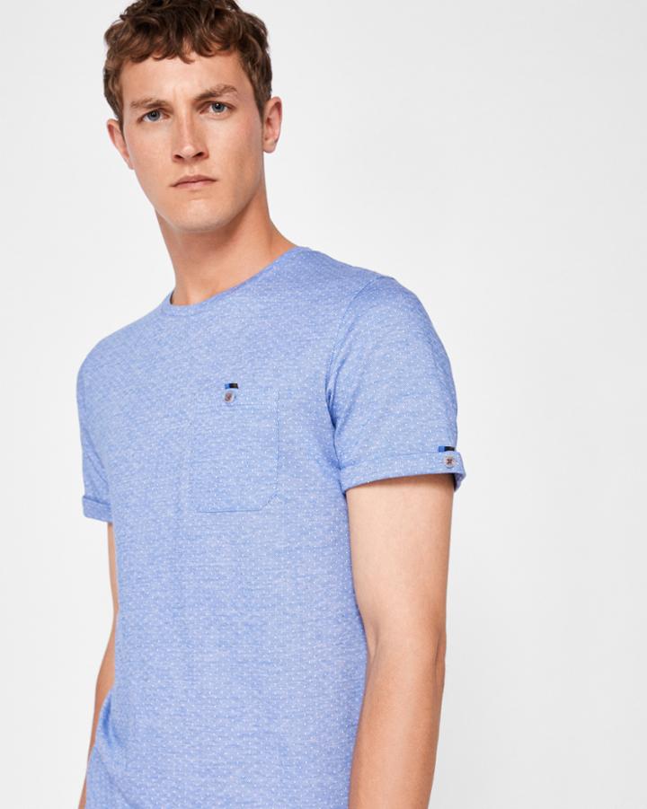 Ted Baker Jacquard Crew Neck Cotton T-shirt