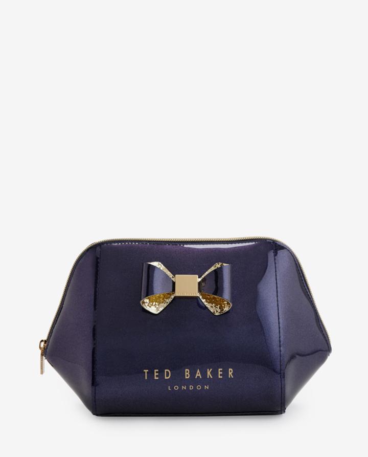 Ted Baker Extra Large Glitter Bow Trim Wash Bag