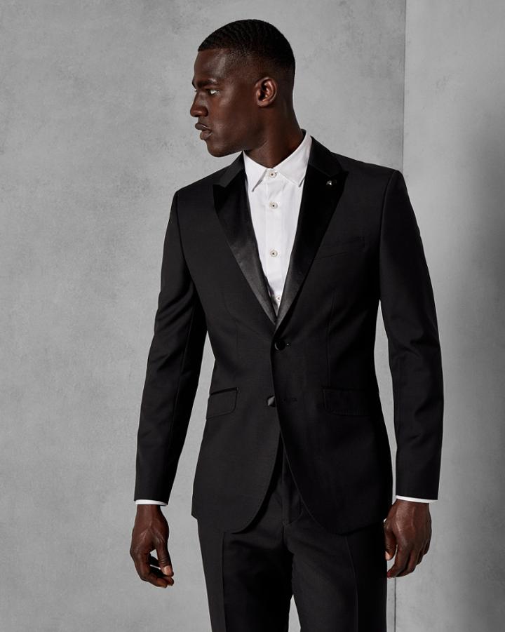 Ted Baker Wool Satin Detail Dinner Suit Jacket
