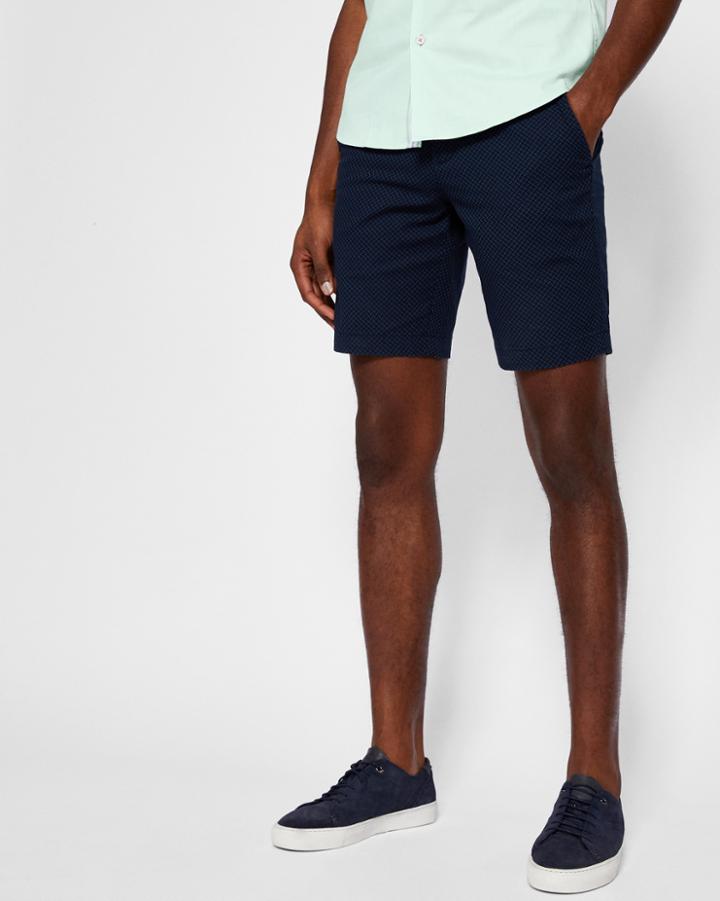 Ted Baker Geo Print Cotton Shorts