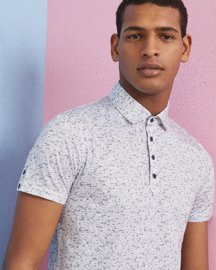 Ted Baker Flecked Cotton Polo Shirt
