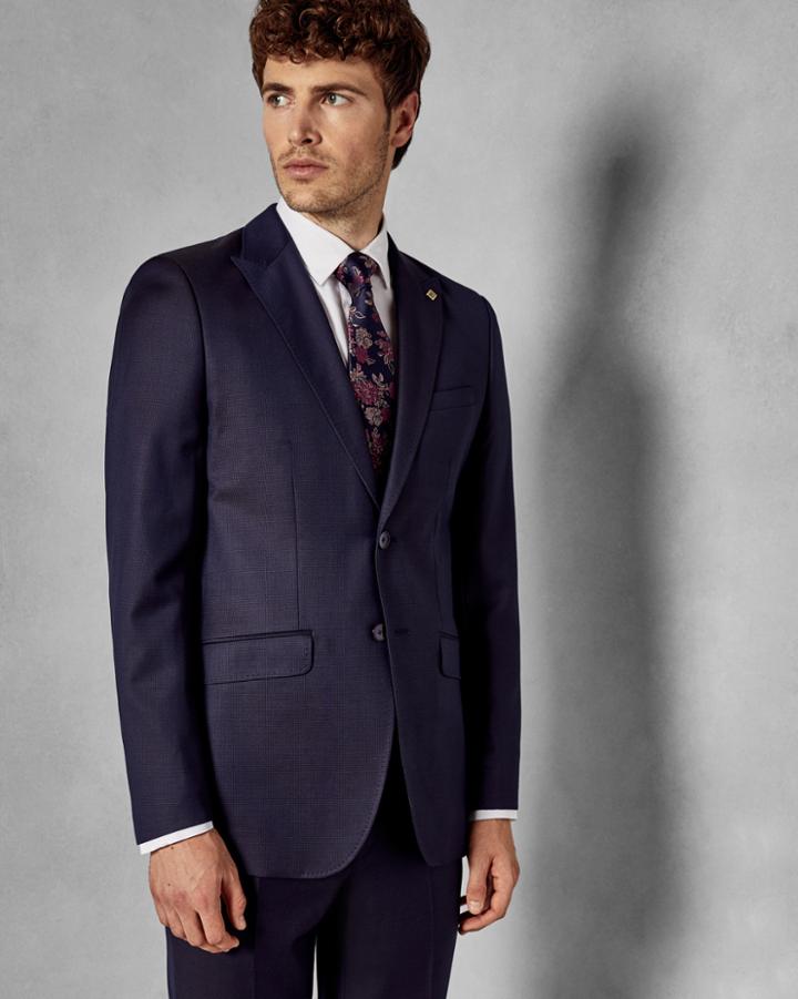 Ted Baker Debonair Slim Fit Pin Dot Wool Suit Jacket