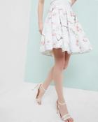 Ted Baker Oriental Blossom Pleated Skirt