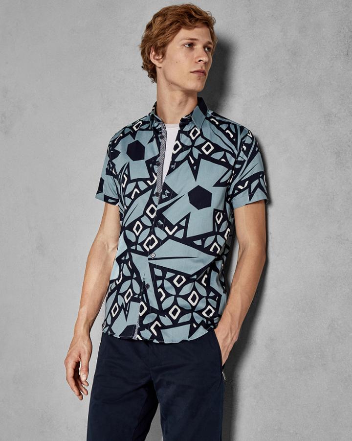 Ted Baker Statement Print Cotton Shirt