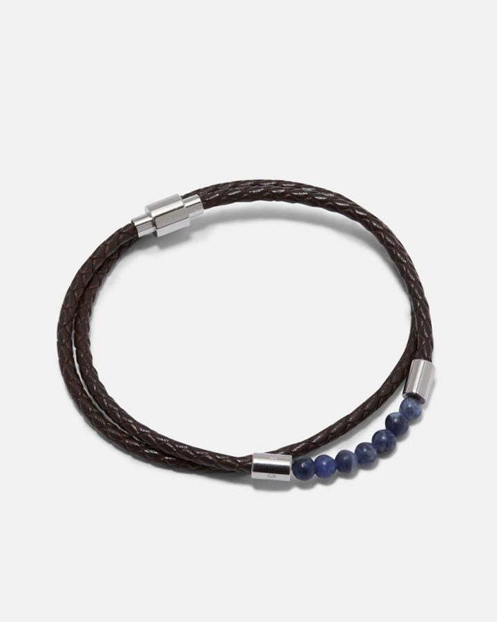 Ted Baker Beaded Leather Double Wrap Bracelet
