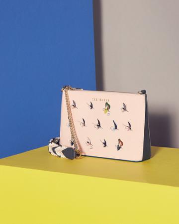 Ted Baker Fly Fish Leather Cross Body Bag
