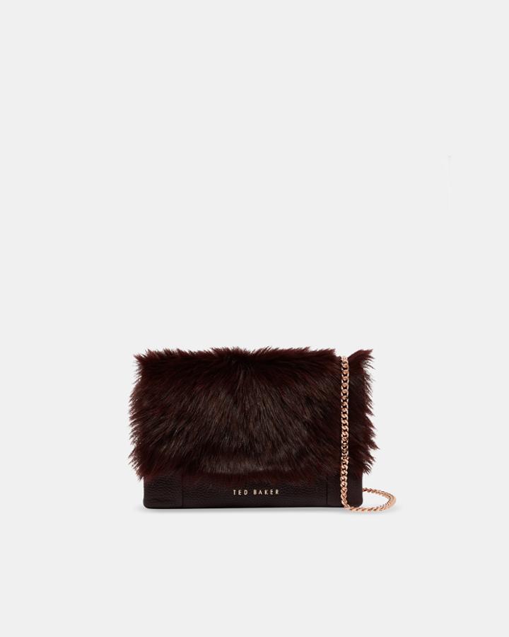 Ted Baker Shearling-trim Cross Body Bag