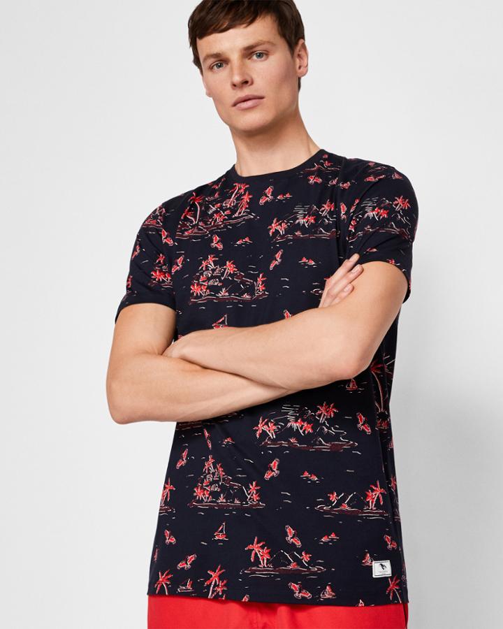 Ted Baker Island Print Cotton T-shirt