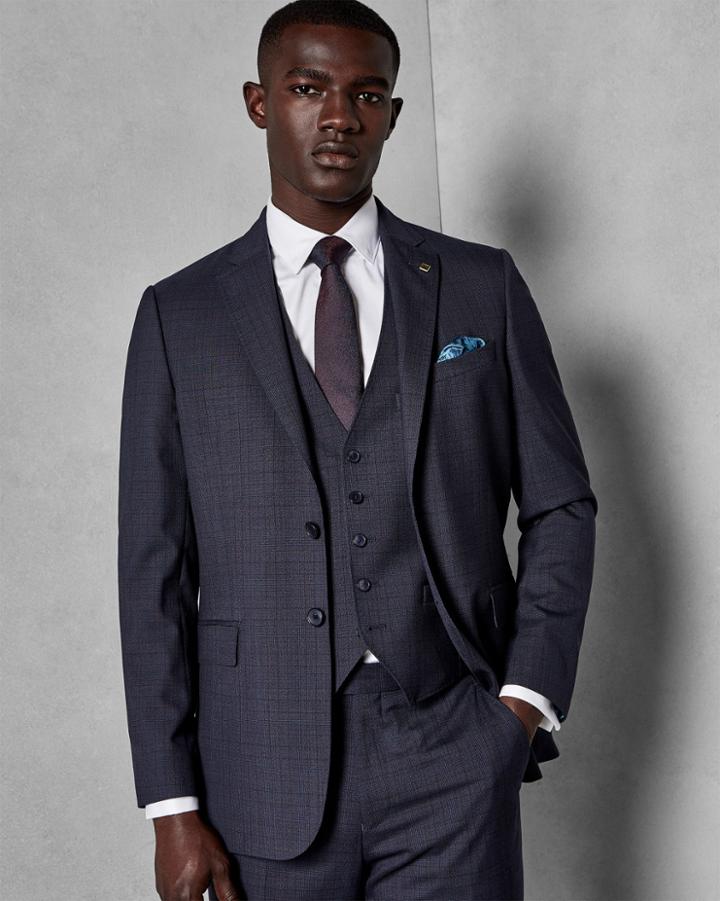 Ted Baker Debonair Checked Wool Waistcoat