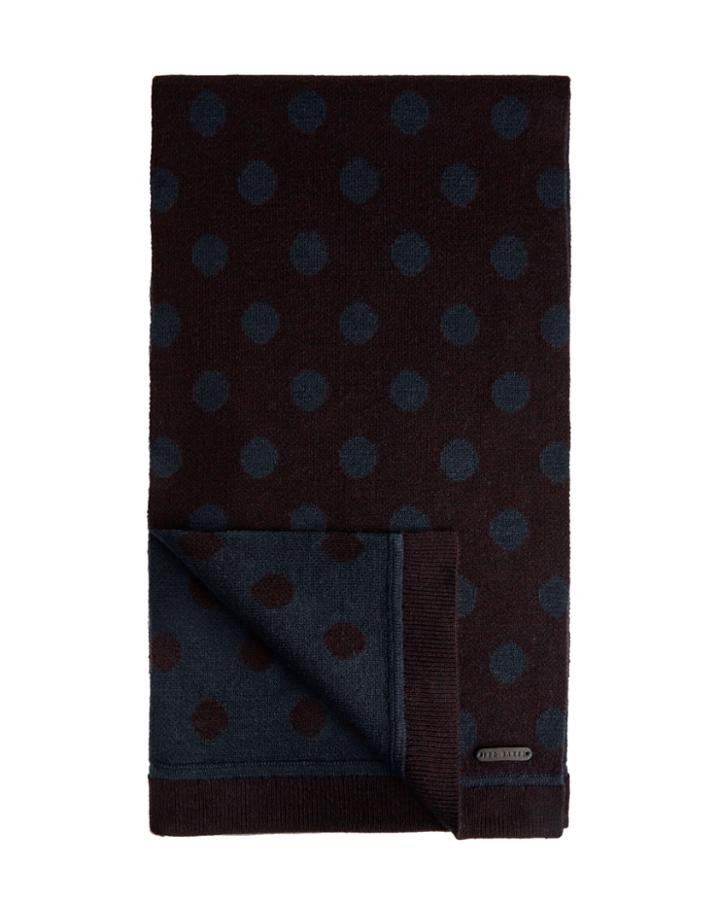 Ted Baker Reversible Jacquard Spot Scarf