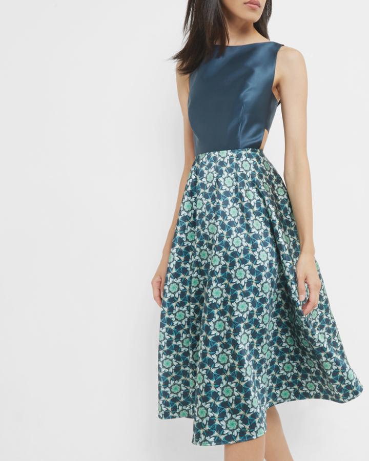 Ted Baker Kaleidoscope Swallow Full-skirted Dress