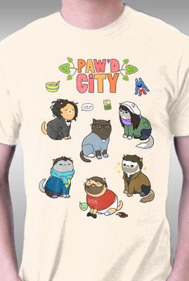Teefury Paw'd City By Kittycassandra
