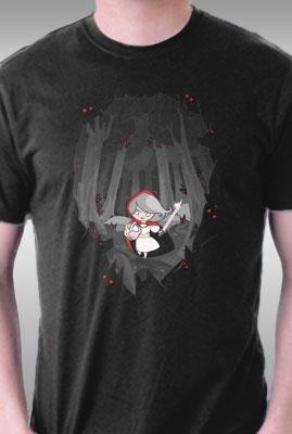 Teefury Little Red Fighting Hood By Queenmob