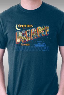 Teefury Greetings From Miami By Bamboota