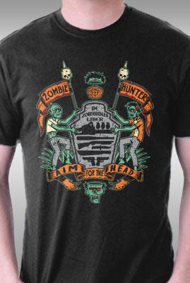 Teefury Zombie Hunter Coat Of Arms By Bamboota