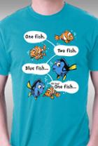 Teefury One Fish, Blue Fish By Obvian