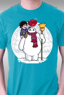 Teefury Inflatable Snowman By Mikehandyart Kids L T-shirts
