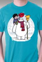 Teefury Inflatable Snowman By Mikehandyart Kids L T-shirts