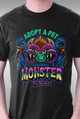 Teefury Adopt A Pet Monster By Bamboota