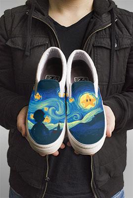 Teefury Super Starry Night By Naolito Adult T-shirts