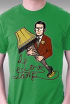 Teefury I Love Lamp By Onebluebird