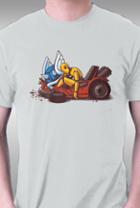 Teefury Kart Crash By Naolito Kids L T-shirts