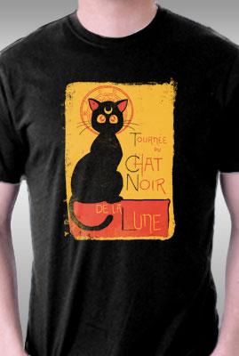 Teefury Chat Noir De La Lune By Diha